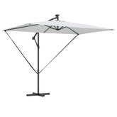 Parasol plażowy Ze LED Lights piaskowy 294 x 200 x 270 cm