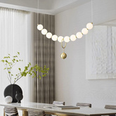 Lampa wisząca Abigali Pontti Big1 30W złoty/mleczne kule