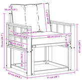 2 Sztuka Sofa na zewnątrz Lite Drewno Akacji Naturalny
