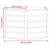 Donica Antracyt 129 x 129 x 75 cm Stal
