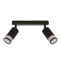 Lampa sufitowa Flin listwa 2-punktowa do salonu metalowa