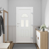 Drzwi Frontowe 98 x 208 cm PVC antracytowy