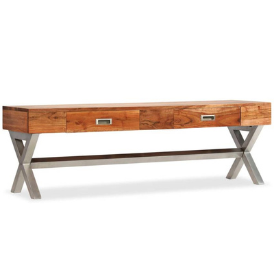 vidaXL Szafka pod TV, drewno akacjowe stylizowane na sheesham, 140 cm