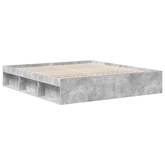 Ramka łóżka Betonowy szary 180 x 200 cm Lite drewno sosnowe