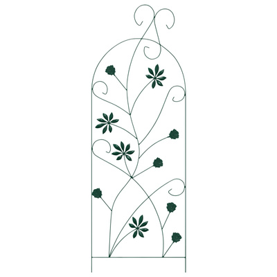 Ogrodzenie Ogrodowe 3 pcs Zielony 112 x 39,5 cm Stal