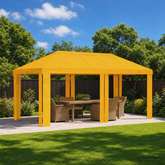 Pokrycie altany 6 x 3 m żółty Poliester 190 gsm