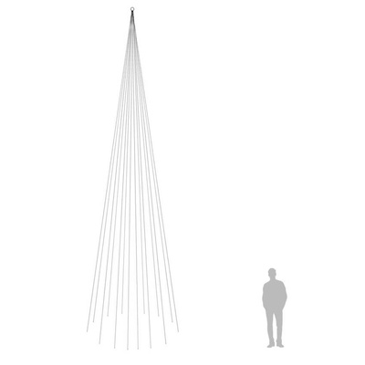 vidaXL Choinka do montażu na maszcie, 1134 zimnych białych LED, 800 cm