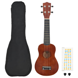 Ukulele sopranowe z pokrowcem, dla dzieci, naturalne, 21