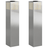 Słoneczna LED lampa na ścieżkę 2 pcs Srebrny Stal nierdzewna