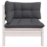8-cz. zestaw wypoczynkowy do ogrodu, z poduszkami, lita sosna