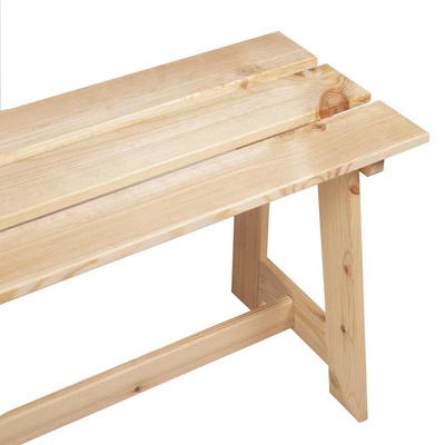 Ławka ogrodowa Naturalny 119 x 37 x 47 cm Drewno sosnowe