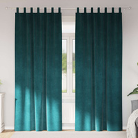 Zasłony zaciemniające 2 pcs Ciemna zieleń 140 x 245 cm Aksamit