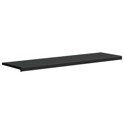 Parapet okienny Czarny z rysunkiem drewna 120 x 40 x 4,5 cm PVC
