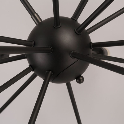 Lampa wisząca Abigali Retro Spikes, czarny 18xE27