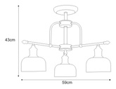 Lampa sufitowa K-JSL-1208/3 z serii DORO KAJA