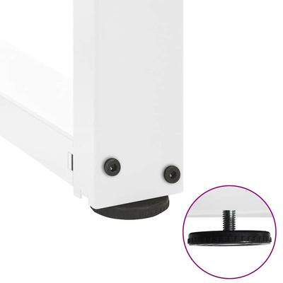 Nogi do stołu jadalnego w kształcie litery T 2 szt. Białe 50x35x(72-73) cm Stal