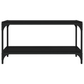 vidaXL Szafka pod TV, czarna 80x33x41 cm materiał drewnopochodny/ stal