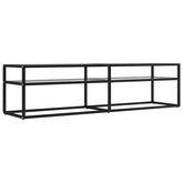 vidaXL Szafka pod TV, przezroczysta, 160x40x40,5 cm, hartowane szkło