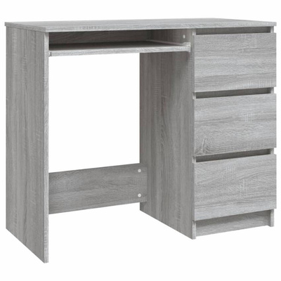 vidaXL Biurko, szary dąb sonoma, 90x45x76 cm, materiał drewnopochodny