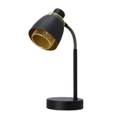 Aleksandria lampa stołowa  e14 klosz czarny+złoty