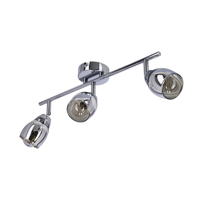 Lampa sufitowa MILTON listwa ze szklanymi kloszami regulowana 3-punktowa do kuchni