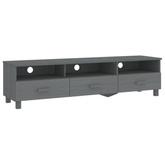 vidaXL Szafka pod TV HAMAR, ciemnoszara, 158x40x40 cm, drewno sosnowe