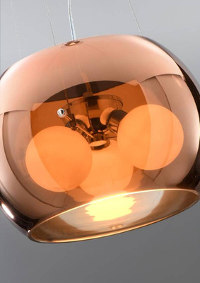 Lampa wisząca sufitowa złota szklana 3x40W G9 Gemo Candellux 31-25104