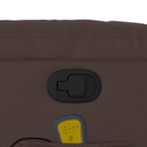 vidaXL Rozkładany fotel masujący, brązowy, obity sztuczną skórą