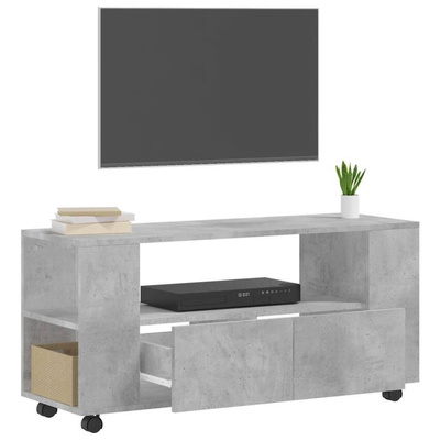 vidaXL Szafka pod TV, szarość betonu, 102x34,5x43 cm