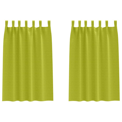 Firany blackout z kółkami 2 pcs Zielony 175 x 140 cm Poliester