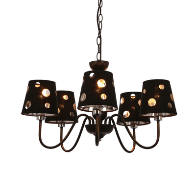 Żyrandol czarny lampa wisząca 5xE14 Batley Ledea 50205106