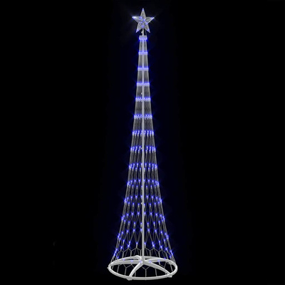 Choinka świąteczna LED z 290 diodami LED Niebieski 250 cm Metal