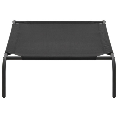 vidaXL Legowisko dla psa, na podwyższeniu, czarne, L, textilene