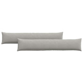 Poduszki na sofę 2 pcs Jasnoszary 200 x 40 cm tkanina