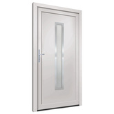 vidaXL Drzwi wejściowe, białe, 98x208 cm, PVC model standard