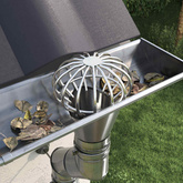 Osłona na liście rynny 2 szt. Srebrny 110 mm Stal nierdzewna