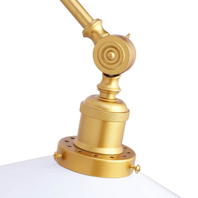 Kinkiet Retro nastawny Biało Złoty Abruzzo Gloria