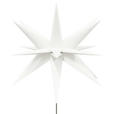 Ozdoba świetlna LED na kołku, składana, biała, 57 cm
