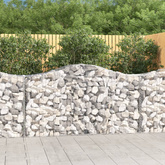 Kosze gabionowe, 12 szt, 200x50x100/120cm, galwanizowane żelazo