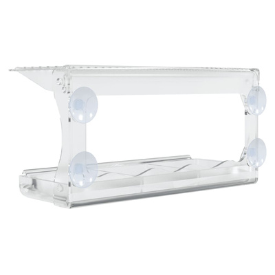vidaXL Karmniki dla ptaków, na parapet, 2 szt., akryl, 30x12x15 cm