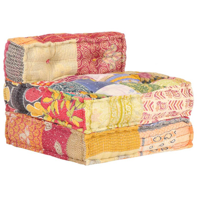 Puf modułowy, patchwork, tkanina