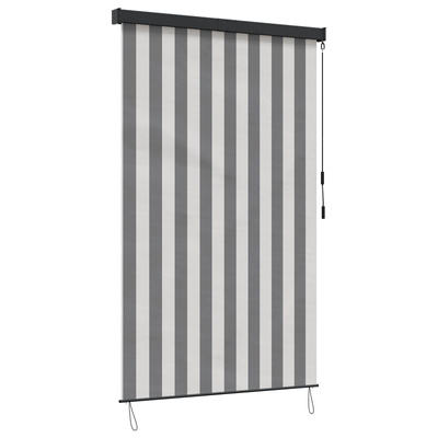 Roleta Antracytowy i biały 180 x 250 cm Materiał i Aluminium