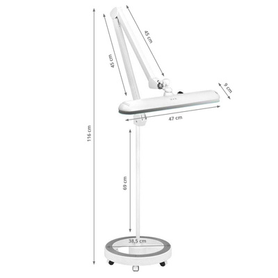 Lampa warsztatowa led Elegante 801-l ze statywem reg. natężenie światła white 124716
