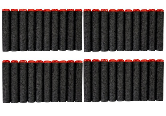 Duży Pistolet Karabin Na Piankowe Naboje 40 Sztuk Czerwono- Czarny Celownik