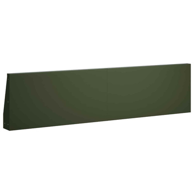 Mur oporowy 2 szt. 80 x 12 x 30 cm Stal Oliwkowy zielony
