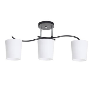 Lampa Sufitowa Chromowy+Czarny 3X40 E27 Klosz Biały Esnyr