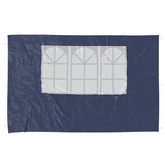 Ścianki boczne namiotu, 2 szt., z oknem, PE, niebieskie