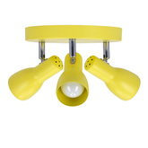 Lampa sufitowa Picardo plafon metalowy żółty regulowany 3-punktowy E14