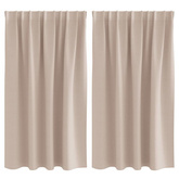Firany blackout z kółkami 2 pcs Ciemnoszary 140 x 140 cm