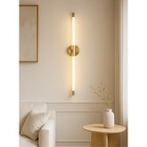 Kinkiet designerski Abigali Linear 14W nowoczesny złoty